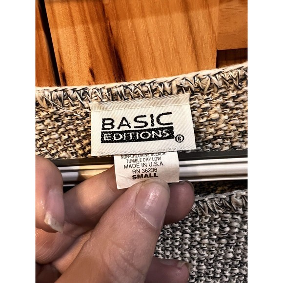 Women’s vintage basic editions gray knit sweater Size Small #H10 - Picture 2 of 5